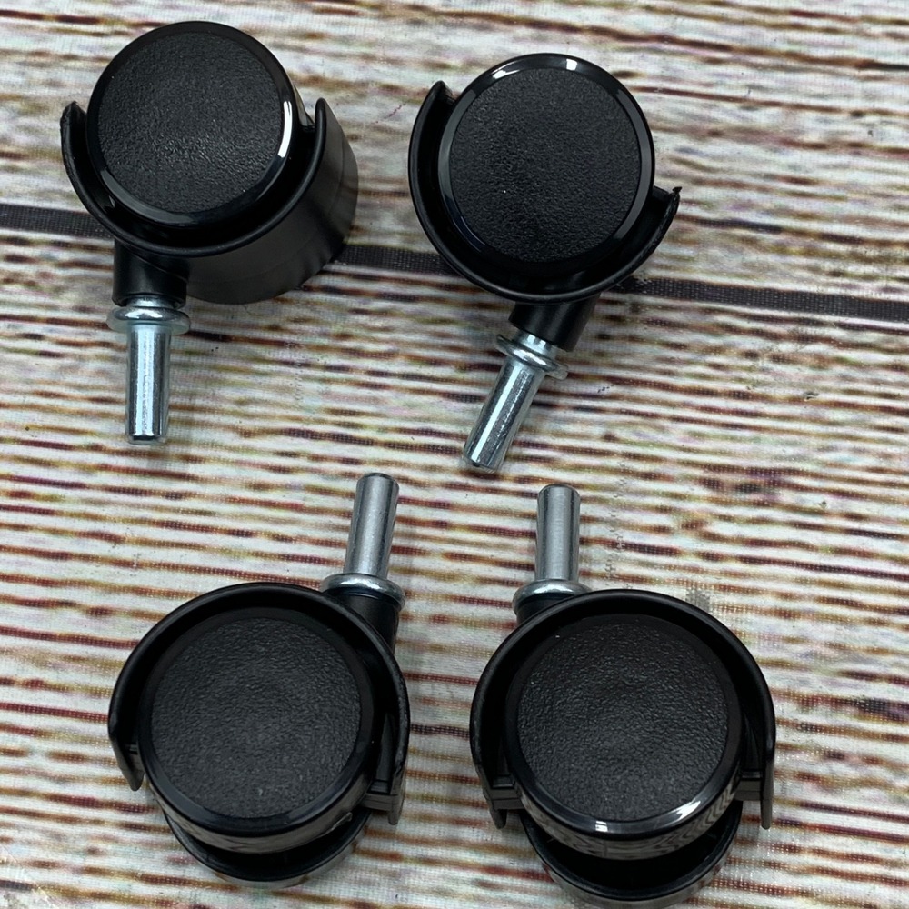 Set of 4 Black Twin Wheel‎ Casters for Office Chair Desk Furniture Replacement